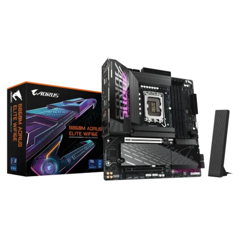 GIGABYTE B860M AORUS ELITE WIFI6E LGA1851 Micro ATX Motherboard